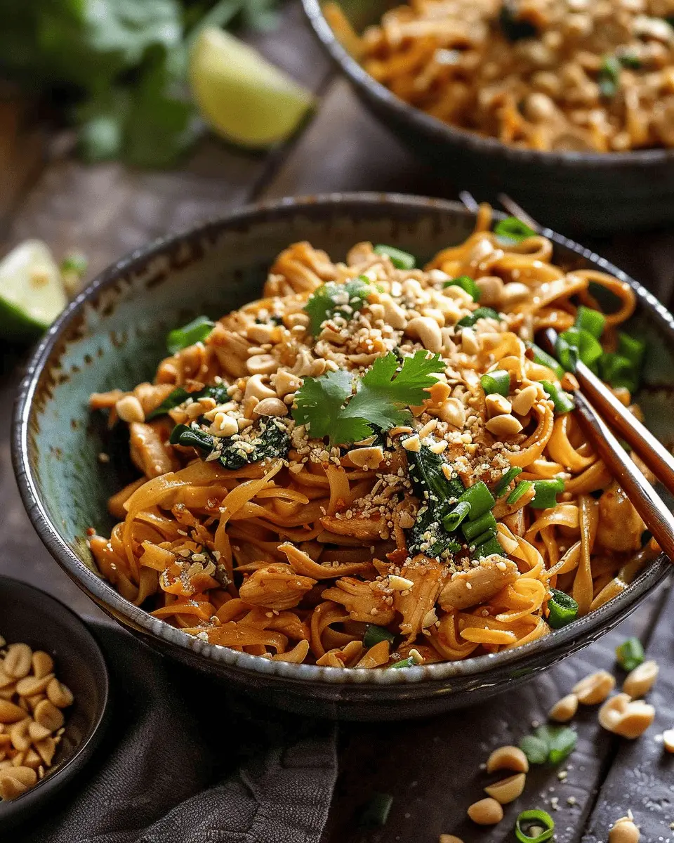 12 Minute Thai Chicken Peanut Noodles for Quick Comfort Meals