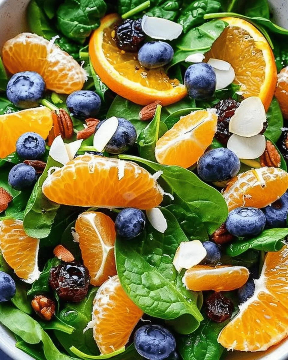 Blueberry Citrus Spinach Salad: A Refreshingly Easy Delight