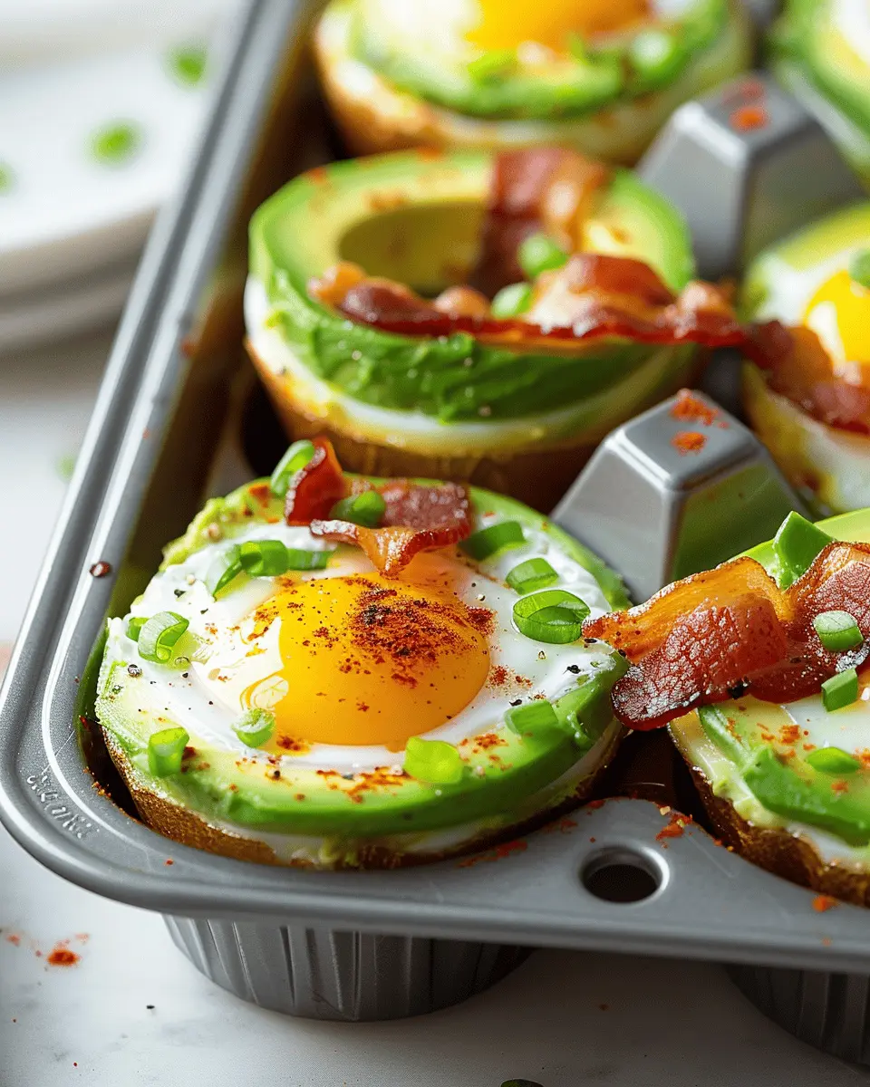 Delicious Avocado and Turkey Bacon Keto Egg Cups for Easy Low-Carb Mornings