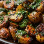 Grilled New Potatoes with Charred Jalapeño Green Ajika