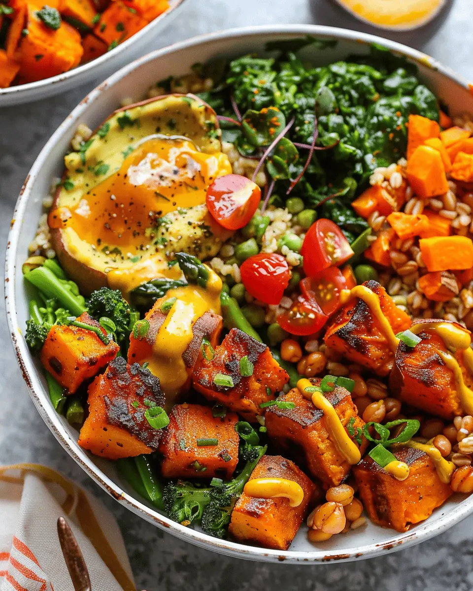 Sweet Potato Grain Bowls: Easy Turmeric Honey Mustard Bliss