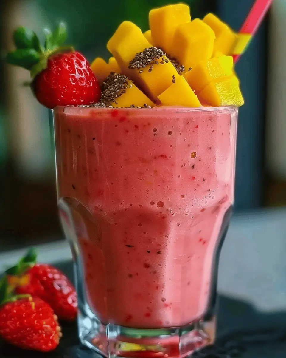 Tropical Strawberry Mango Smoothie: Easy, Refreshing & Healthy