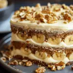 Heavenly Banana Walnut Cream Cake