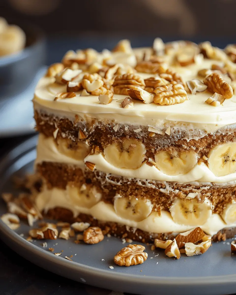 Heavenly Banana Walnut Cream Cake: An Indulgent Homemade Delight