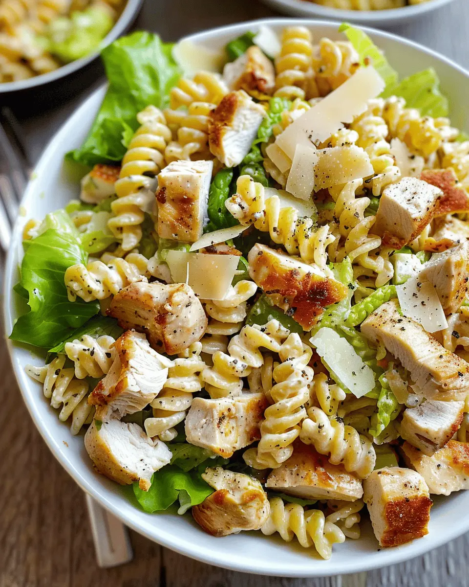 Chicken Caesar Pasta Salad with Turkey Bacon – The Best Twist