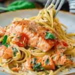 Healthy & Creamy Tuscan Salmon Pasta