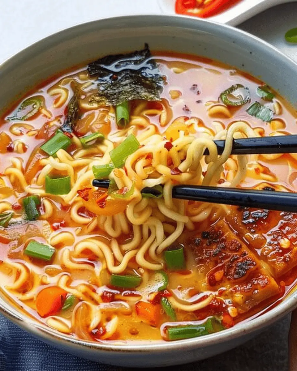 Ramen Noodle Soup: Easy Turkey Bacon and Chicken Ham Twist