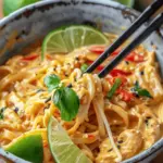Thai Curry Noodles with Chicken (Crazy Good Sauce!)