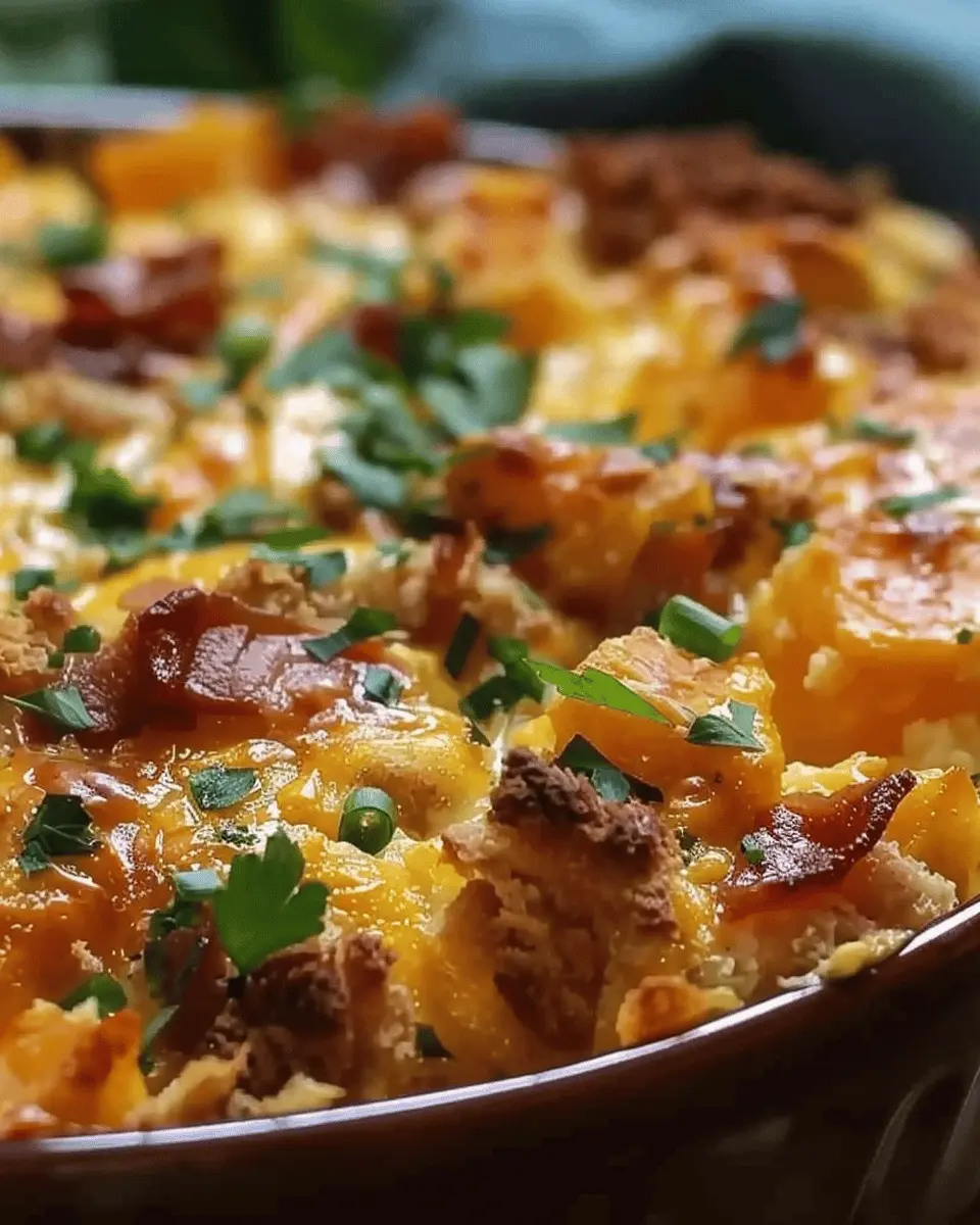 Hearty Amish Breakfast Casserole: A Comforting Turkey Bacon Delight