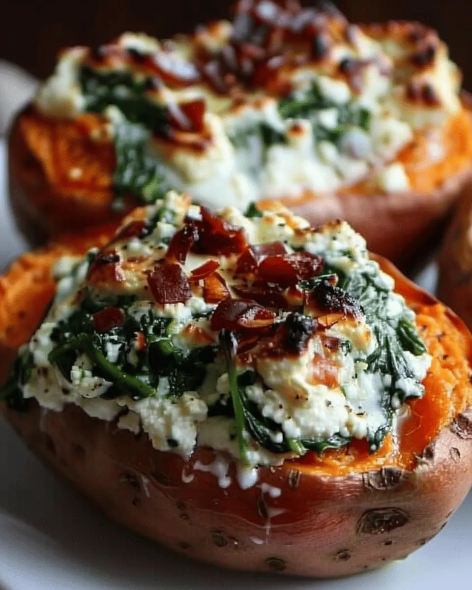 Amazing Creamy Ricotta Spinach Sweet Potatoes for Comforting Bliss