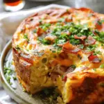 Cheese & bacon strata cake – breakfast casserole!