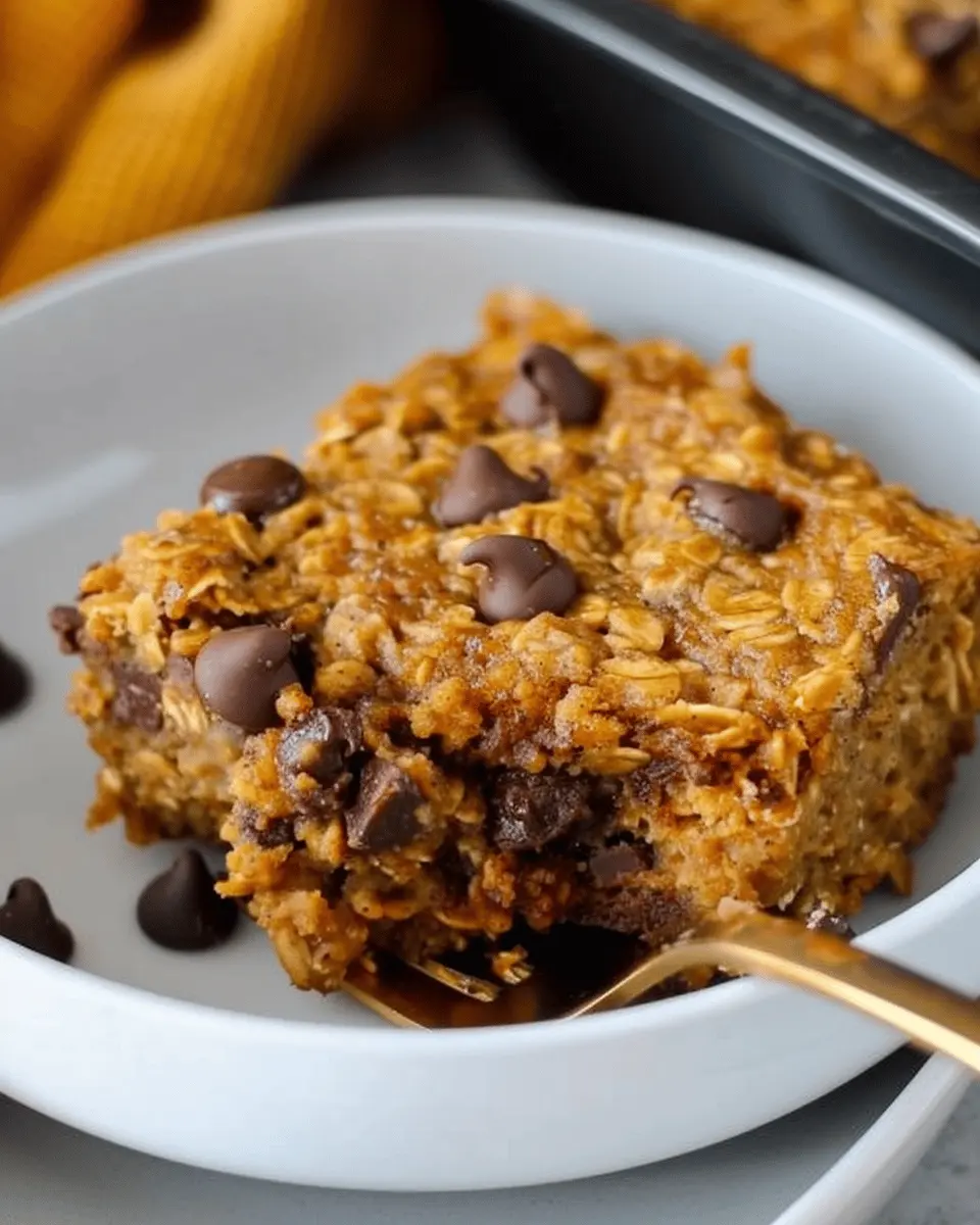 Pumpkin Chocolate Chip Baked Oatmeal: The Best Cozy Breakfast Treat