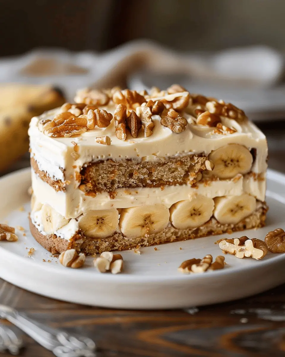 Heavenly Banana Walnut Cream Cake: Easy Recipe for Blissful Indulgence