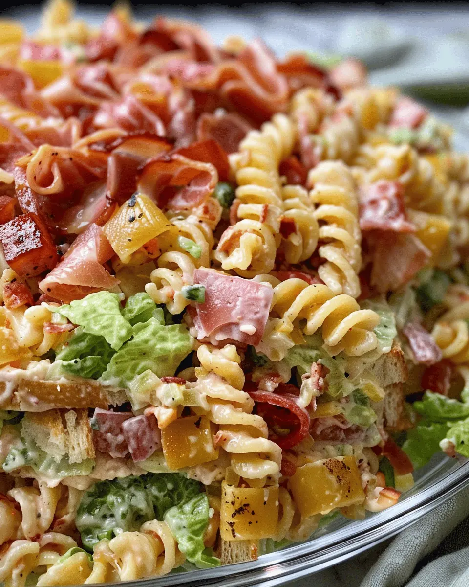 Club Sandwich Pasta Salad: A Healthy Twist with Turkey Bacon