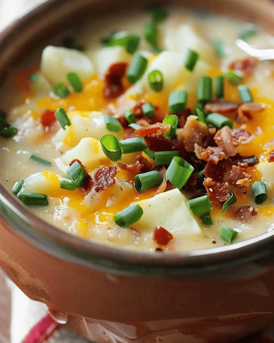 Loaded Potato Soup: Indulgent Comfort with Turkey Bacon and Chicken Ham