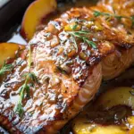 Bourbon Peach Roasted Salmon