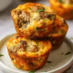 High Protein Sausage Pancake Muffins