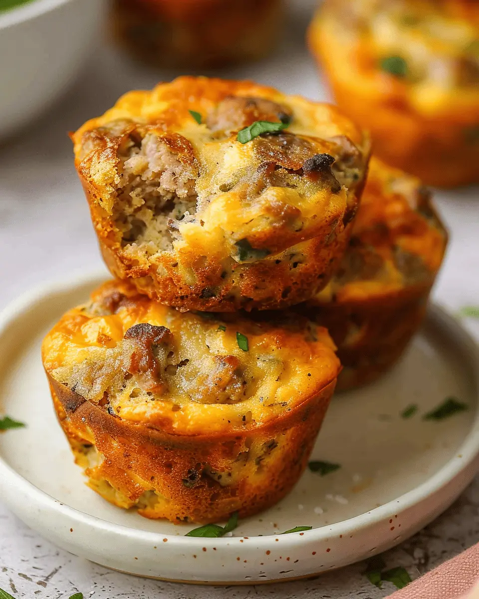 High Protein Sausage Pancake Muffins with Turkey Bacon Delight