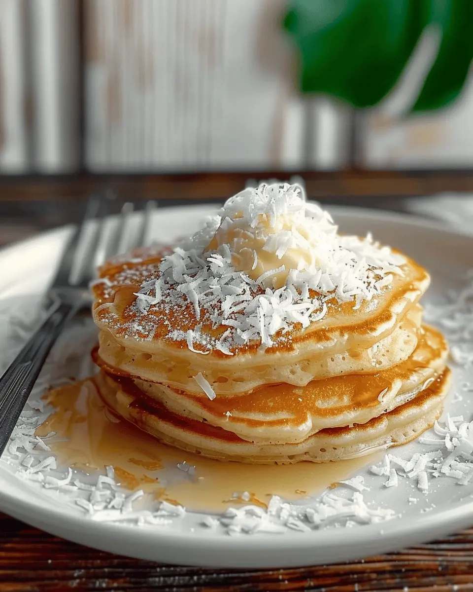 Coconut Cream Pancakes: Easy Indulgence with Turkey Bacon Delight