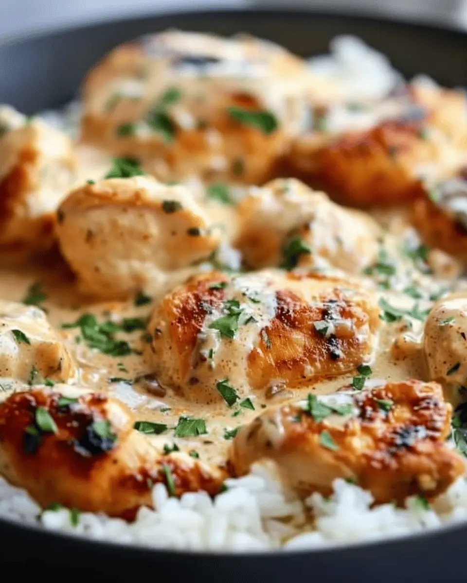 Creamy Smothered Chicken and Rice: Easy Indulgence at Home