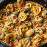 Creamy Spinach Tomato Tortellini Recipe