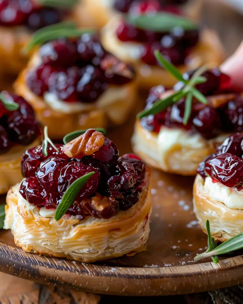 Baked Cranberry Brie Bites: Easy Turkey Bacon Appetizer Delight