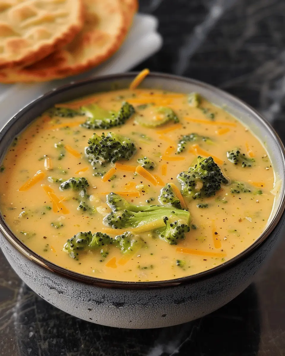 Hearty Broccoli Cheddar Soup with Turkey Bacon for Cozy Nights