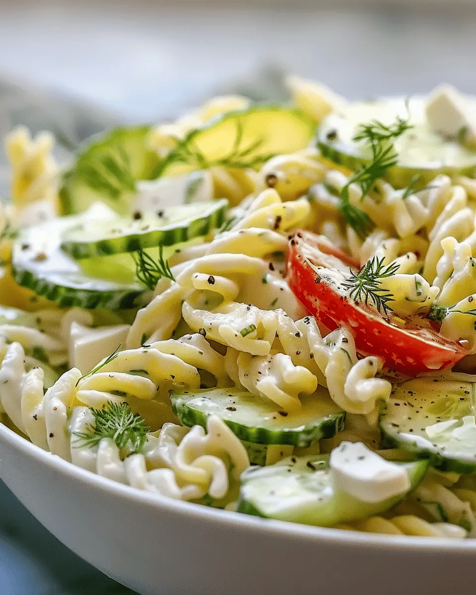 Healthy Cucumber Pasta Salad: A Refreshing Twist with Turkey Bacon