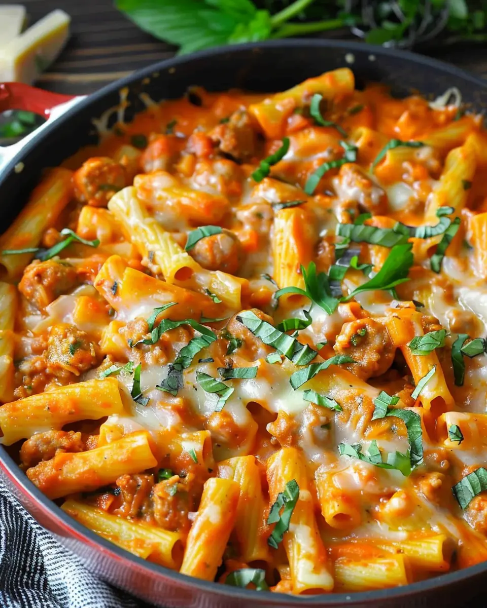 Creamy Sausage Rigatoni: Quick and Indulgent One-Pot Meal