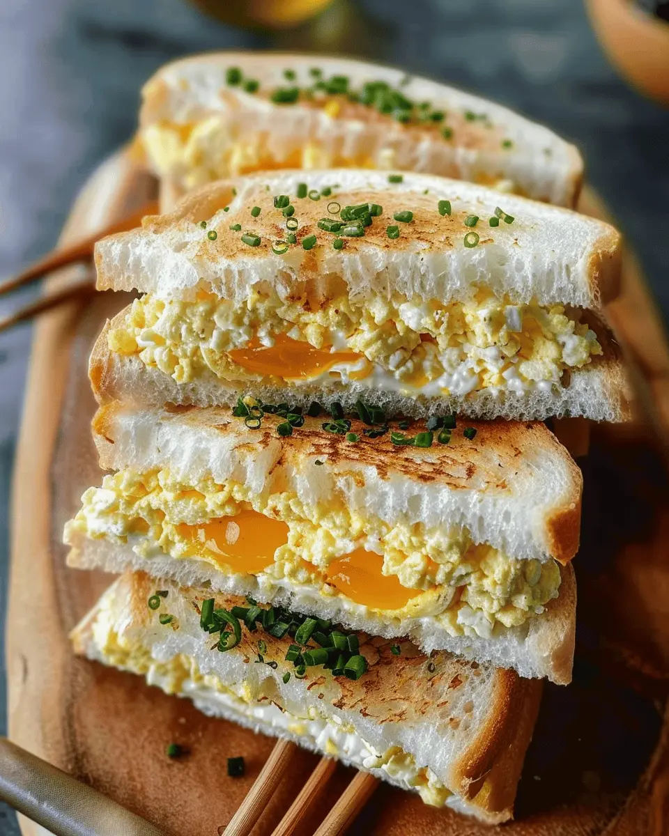 Japanese Egg Sandwich Delight: Easy Tamago Sando with Turkey Bacon