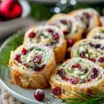 Savory Christmas Cranberry Roll Ups