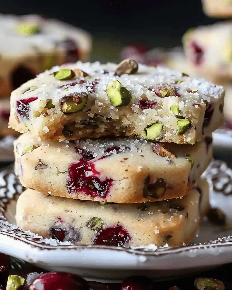 Cranberry Pistachio Shortbread Cookies: The Best Festive Treat