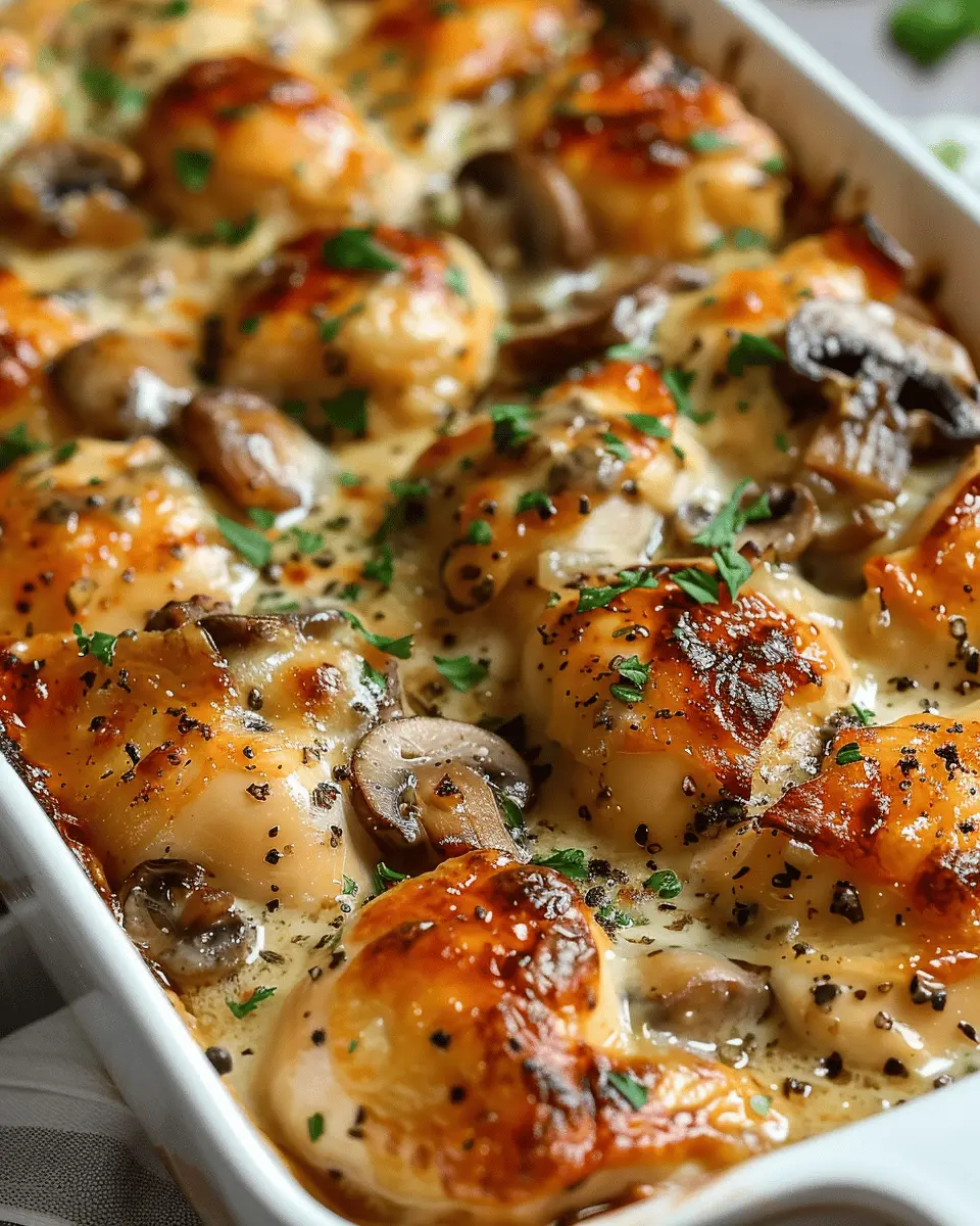 Keto Garlic Mushroom Chicken Casserole: Easy Comfort Food Delight
