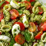 Pesto Pasta Salad with Tomatoes & Mozzarella