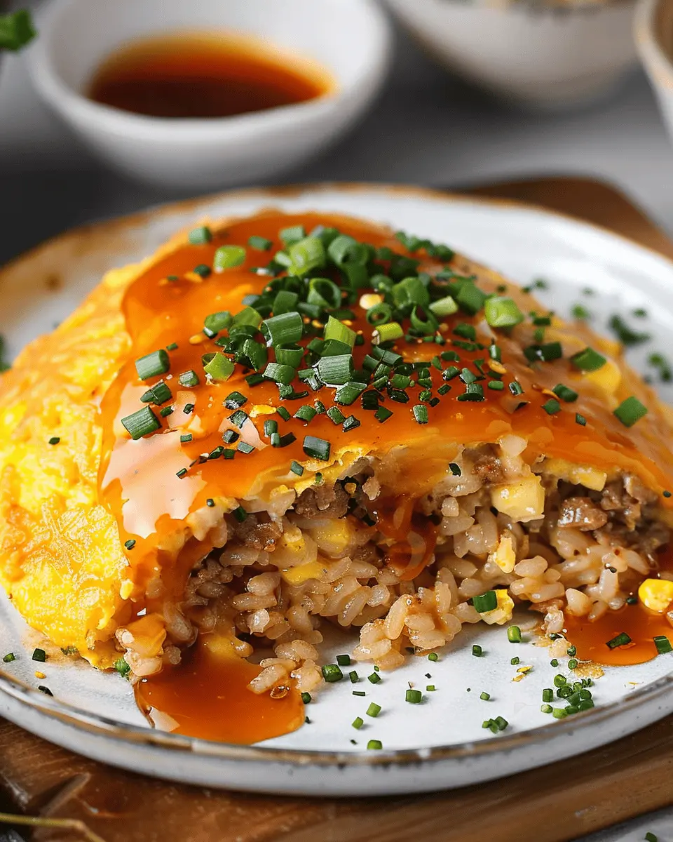 Omurice Japanese Rice Omelet: Easy Comfort Food with Turkey Bacon