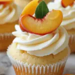 Honey Peach Cream Cheese Cupcakes