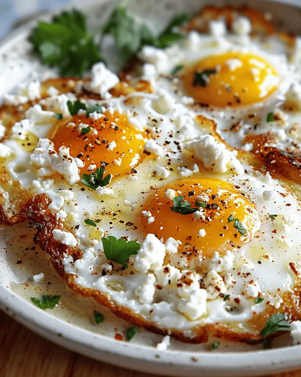 Crispy Feta Fried Eggs with Turkey Bacon for a Perfect Breakfast