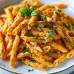 Easy roasted red pepper pasta sauce (Creamy Recipe)