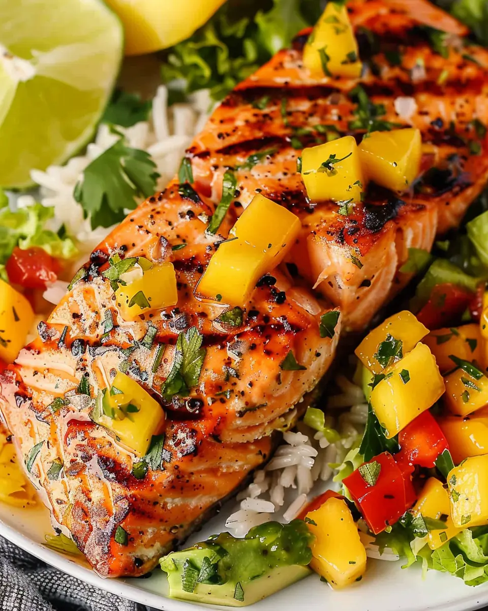 Salmon with Mango Salsa: A Juicy Grilled or Baked Delight