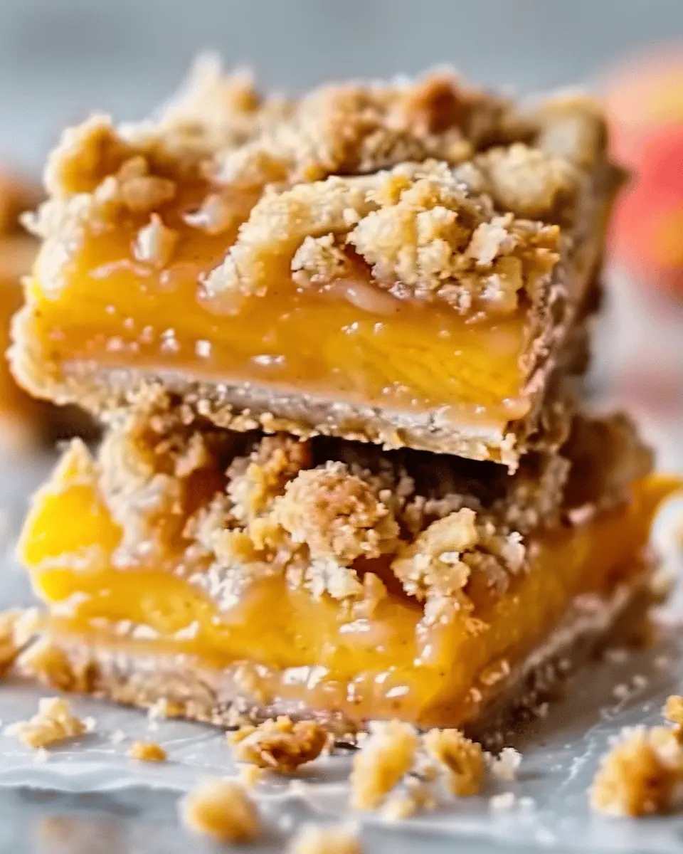 Peach Cobbler Bars with Buttery Crumble Topping: My Best Summer Treat