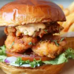 Crispy Fried Shrimp Burger