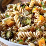 Fall Pasta Salad with Butternut Squash and Brussels