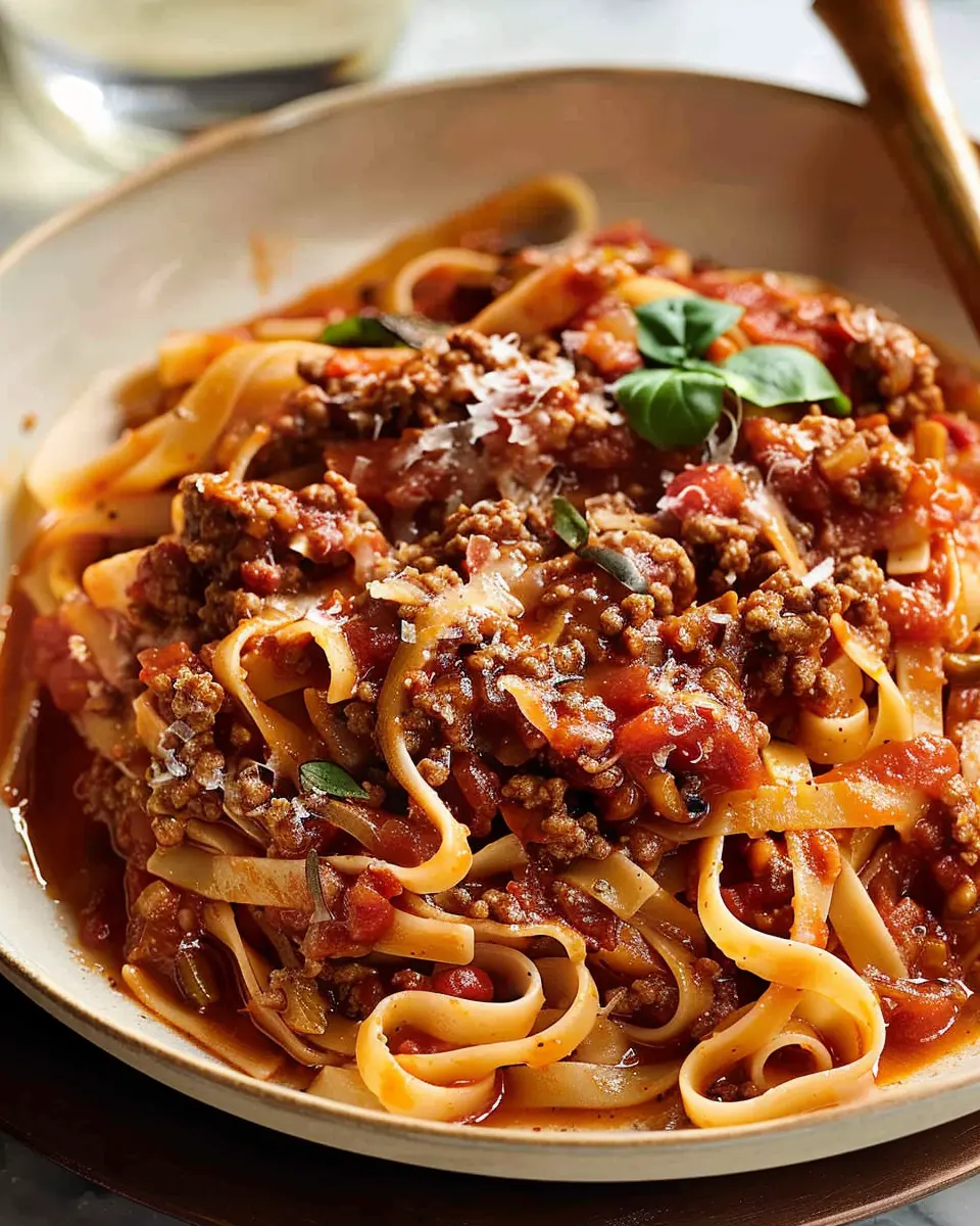 Classic Bolognese Sauce: A Delicious Twist with Turkey Bacon and Chicken Ham