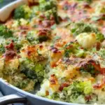 Loaded Cauliflower Broccoli Casserole