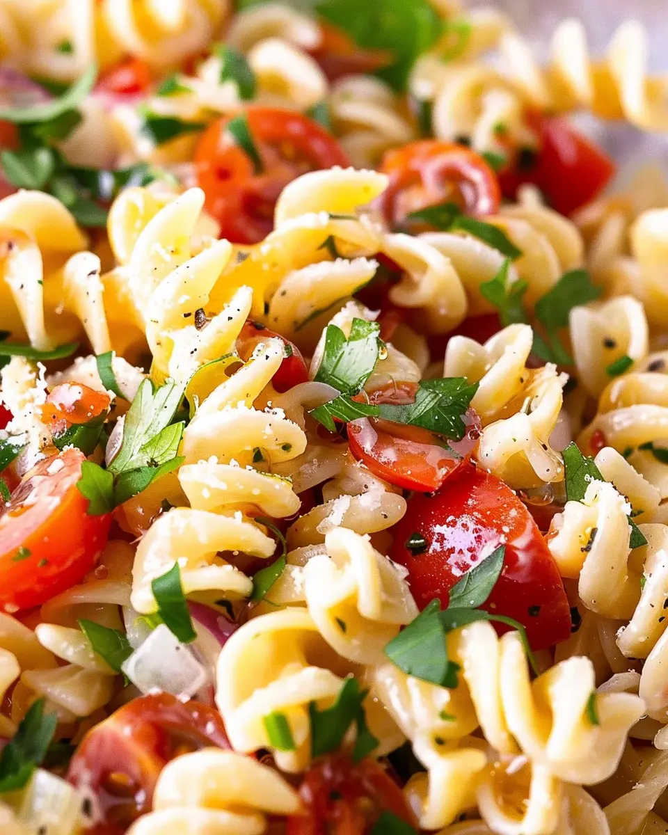 Hot Honey Pasta Salad Recipe with Turkey Bacon and Chicken Ham