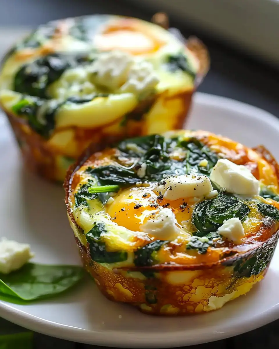Quick &amp; Healthy Egg Muffins with Spinach and Feta: Easy Meal Prep