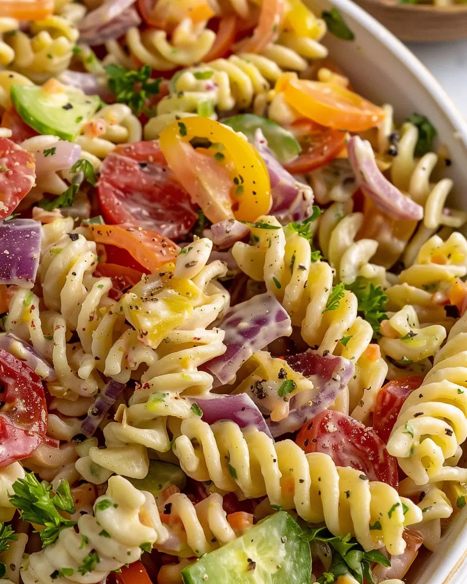 Grinder Pasta Salad: A Refreshing Twist with Turkey Bacon and Chicken Ham