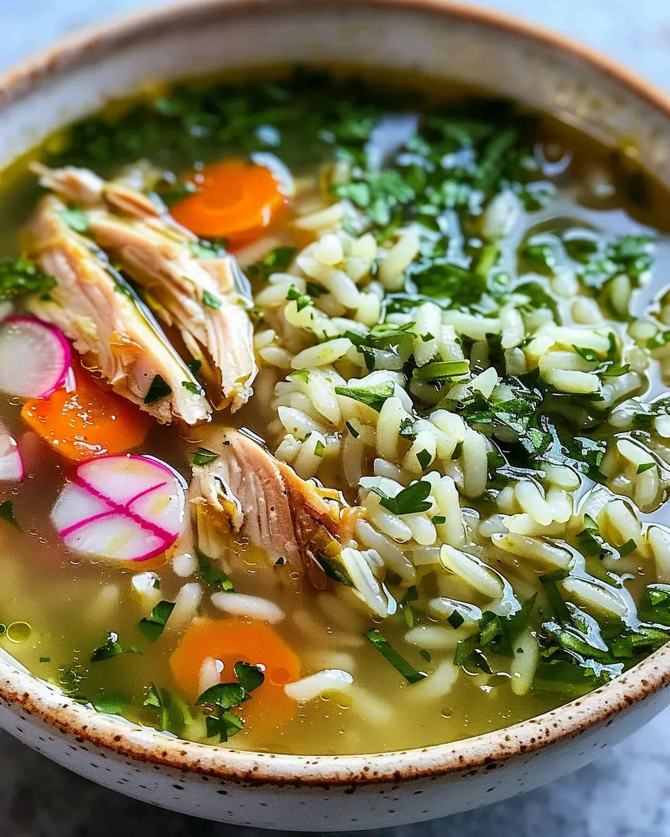 Green Herby Chicken and Rice Soup: A Cozy, Flavorful Bowl