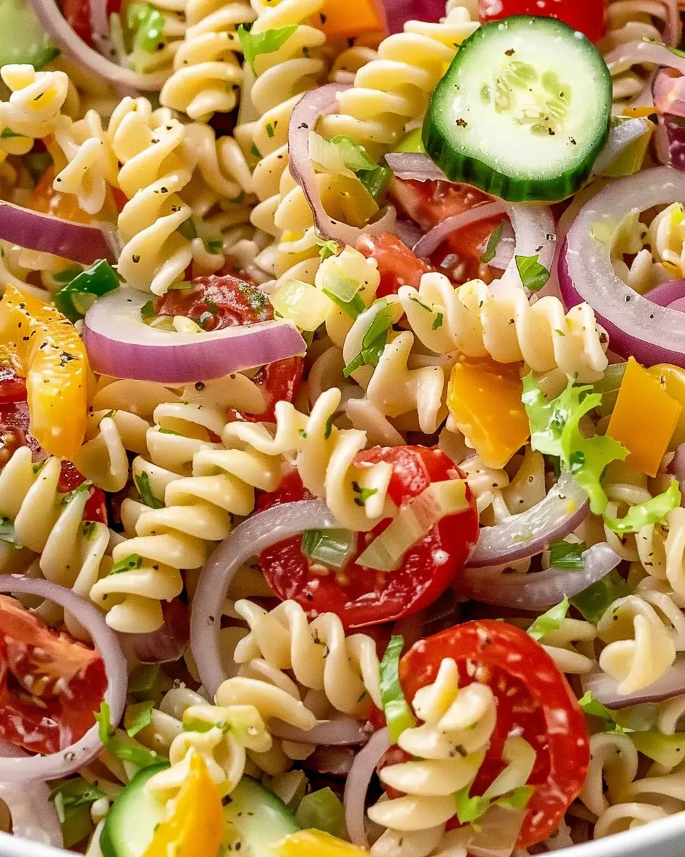 Grinder Pasta Salad: Easy Veggie-Packed Delight with Turkey Bacon