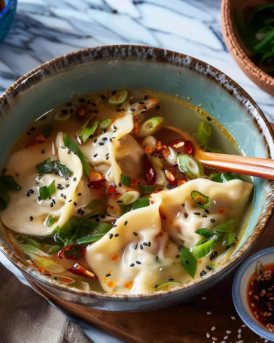 Dumpling Soup: Easy Comfort Food with Turkey Bacon and Chicken Ham